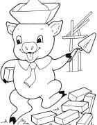 Троє поросят Онлайн -забарвлення